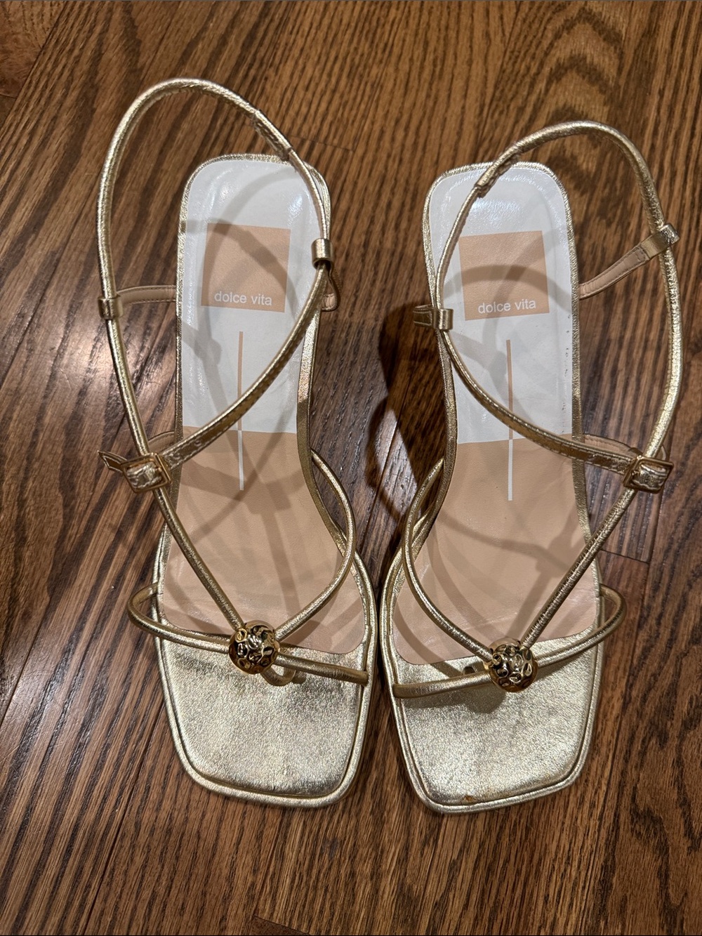 Dolce Vita Metallic Gold Strappy Sandals